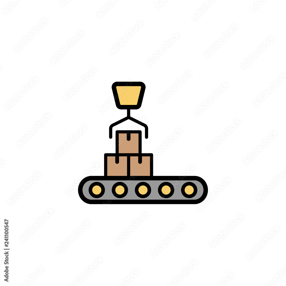 Conveyor flat vector icon sign symbol Conveyor flat vector icon sign symbol