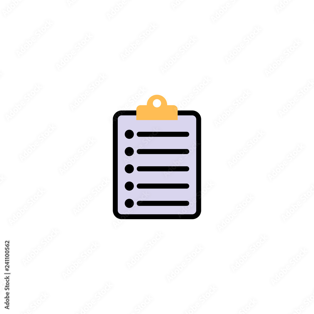 Clipboard flat vector icon sign symbol