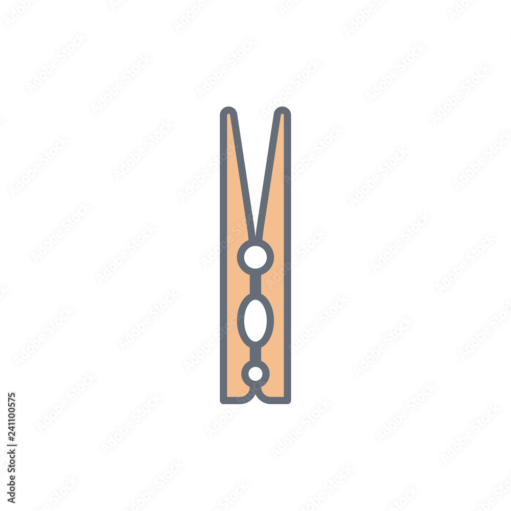 Clothespin flat vector icon sign symbol Clothespin flat vector icon sign symbol