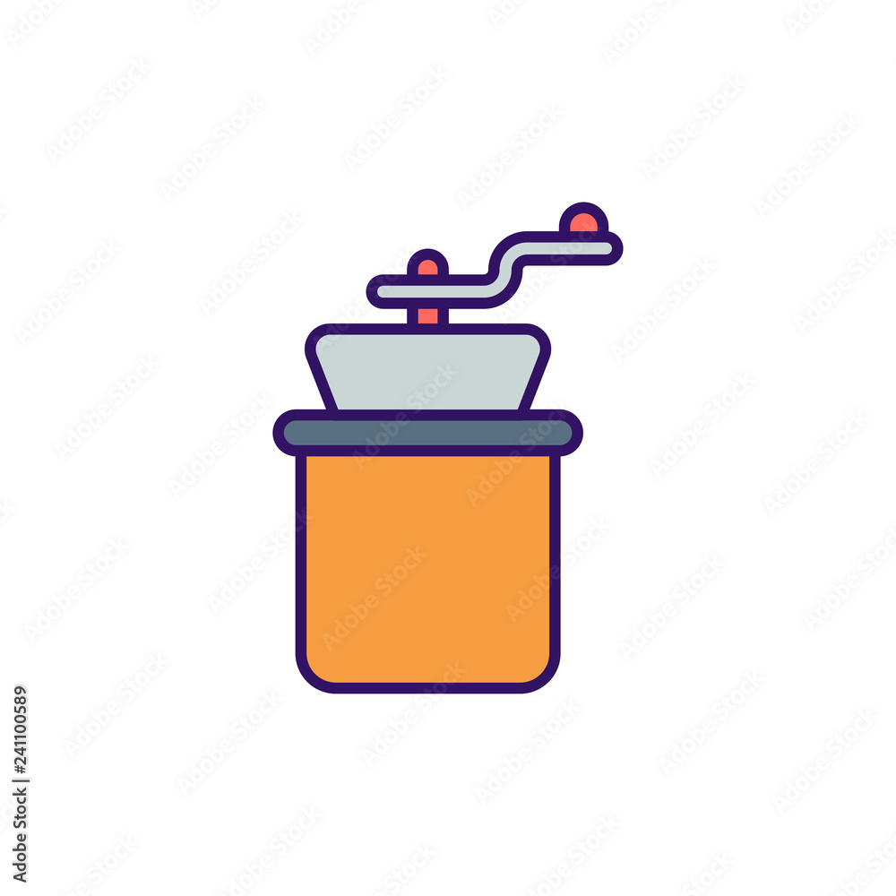 Coffee grinder flat vector icon sign symbol Coffee grinder flat vector icon sign symbol