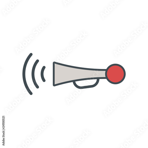 Car horn flat vector icon sign symbol