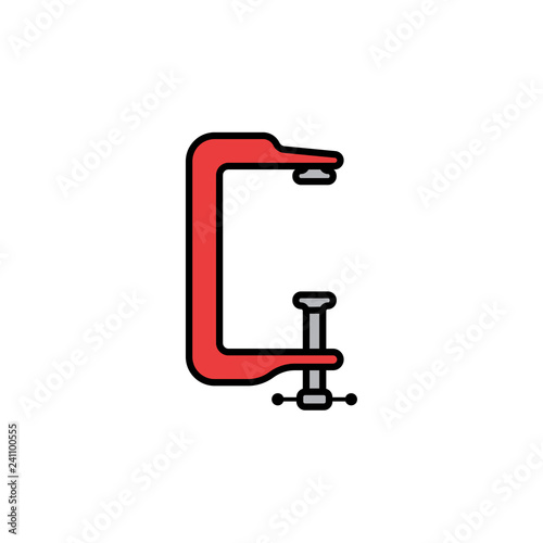 Clamp flat vector icon sign symbol