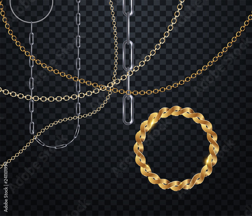  chain for fabric design. Vector