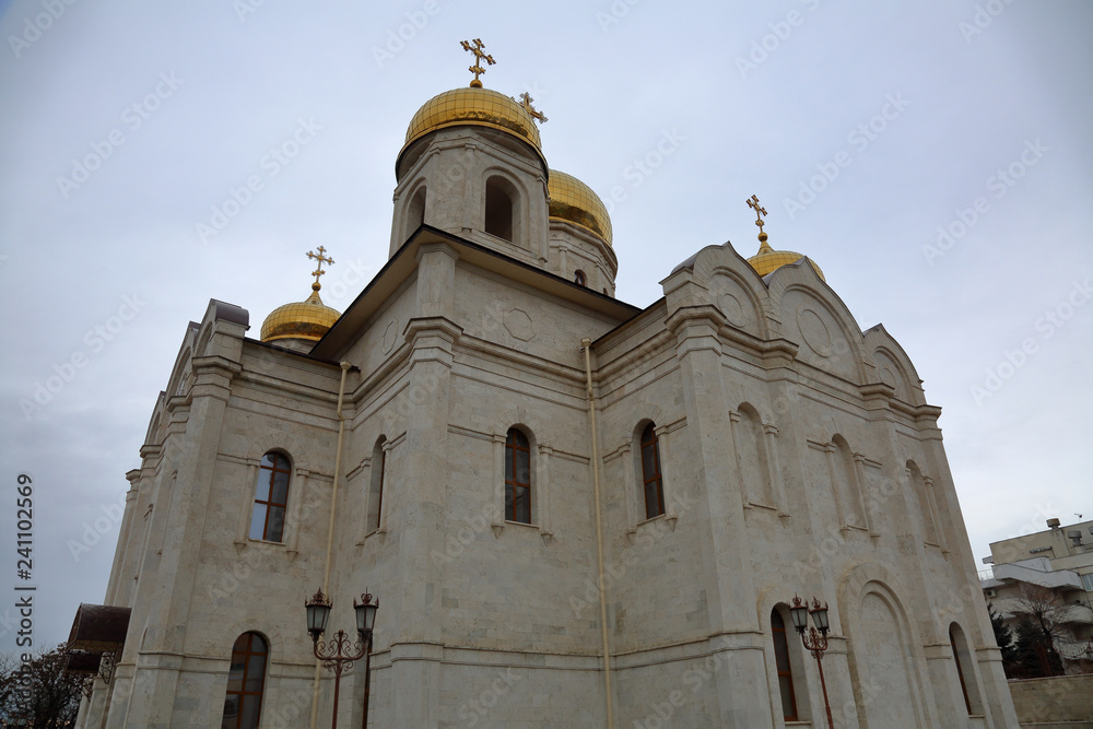 Exterior of the Spassky Cathedral. Founded in 1845. Pyatigorsk, Russia