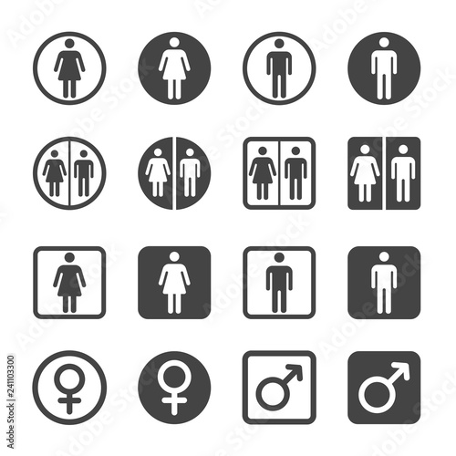 man and woman icon set,vector and illustration