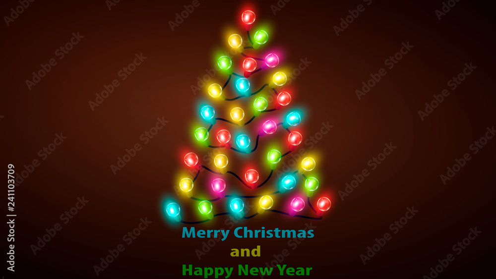 Christmas tree of colorful LED lights Christmas tree of colorful LED lights