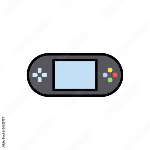 Game console flat vector icon sign symbol