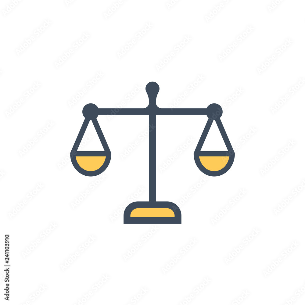 Law scale flat vector icon sign symbol Law scale flat vector icon sign symbol