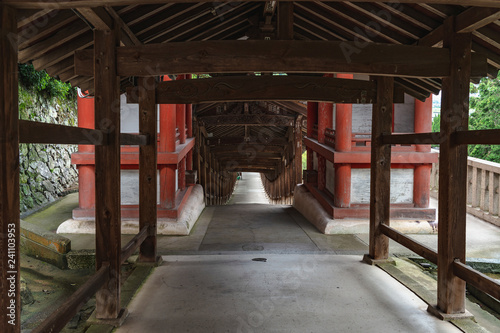 吉備津神社 廻廊の風景