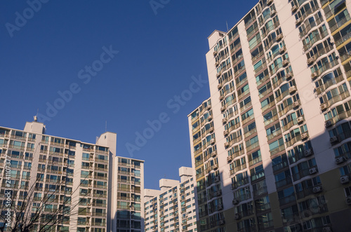 Patternized apartments at seoul