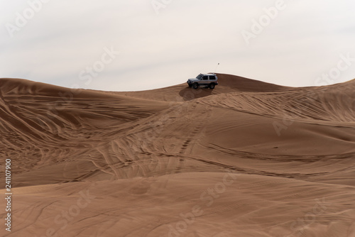 Big Red and Pink Rock, Sharjah, United Arab Emirates, December 28, 2018, Off-roading is one of the most attraction in United Arab Emirates and this area is one of the most visited place by off-roaders © hossein1351