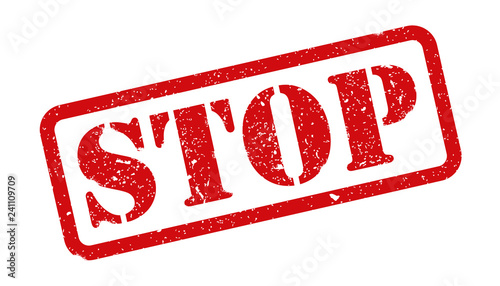 Stamp stop sign - vector photo