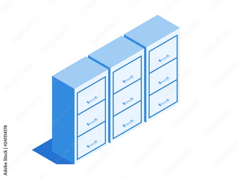 Filing Cabinet Icon Flat
