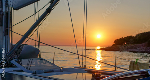 Fototapeta Naklejka Na Ścianę i Meble -  Sonnenuntergang auf See