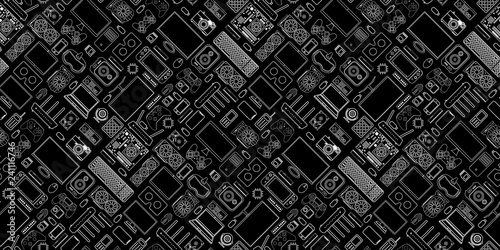 Gadgets and devices pattern	 photo