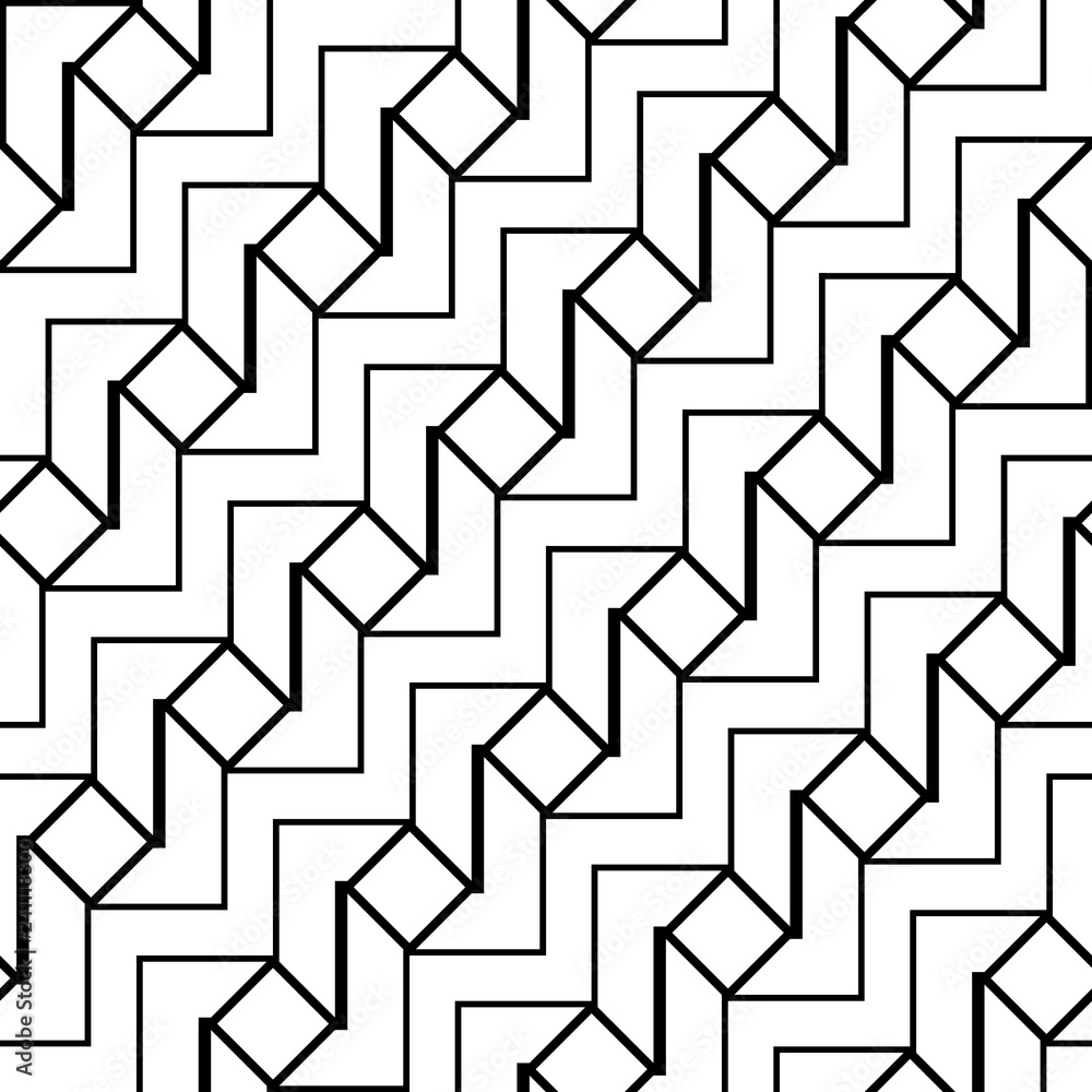 Design seamless monochrome zigzag pattern Design seamless monochrome zigzag pattern