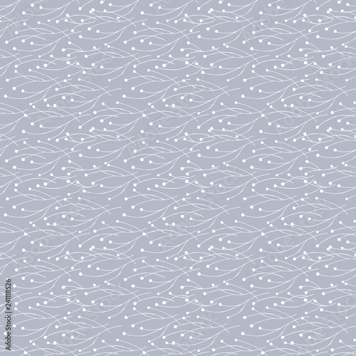 Seamless white pattern on gray background.