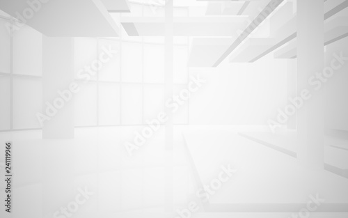 Wallpaper Mural Abstract white interior highlights future. Architectural background. 3D illustration and rendering Torontodigital.ca