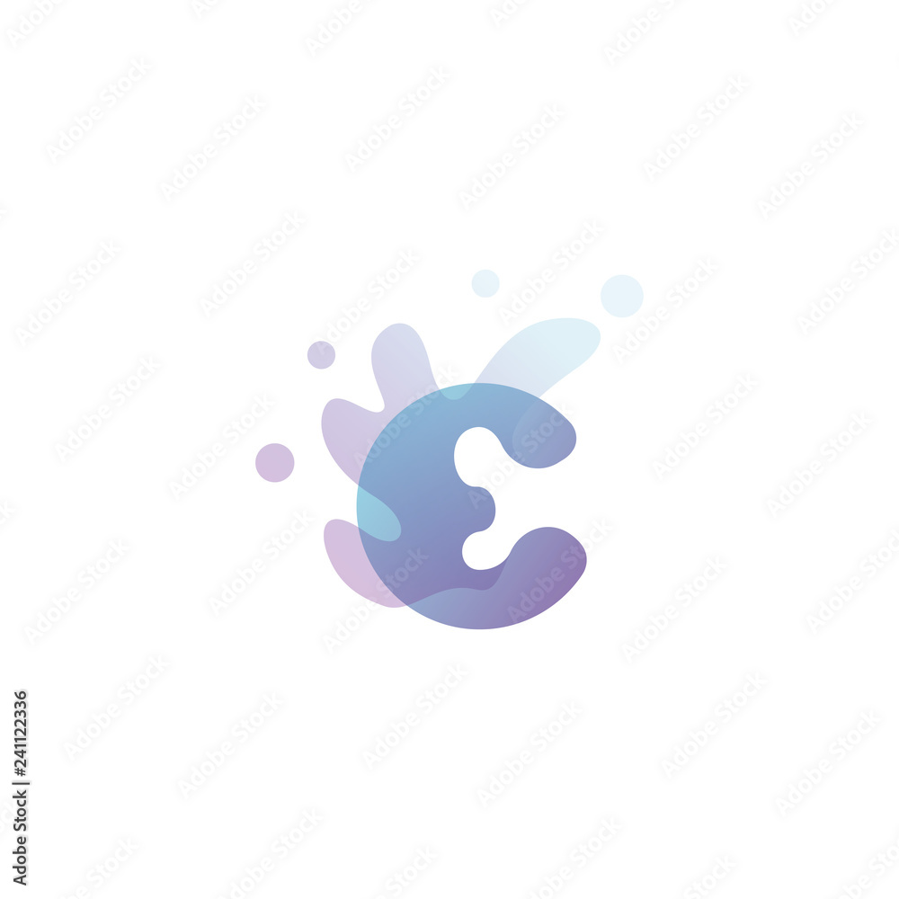 Obraz premium Letter E With Liquid