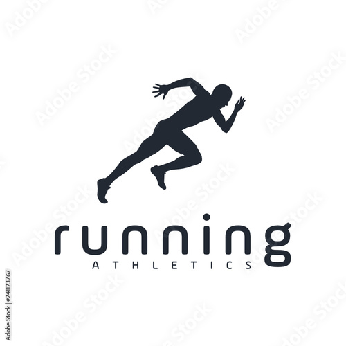 Running Man silhouette Logo Designs, Marathon logo template, running club or sports club - Vector