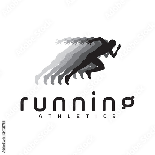 Running Man silhouette Logo Designs, Marathon logo template, running club or sports club - Vector