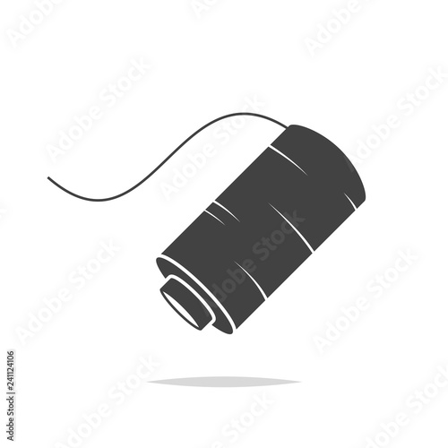 Spool of thread vector isolated
