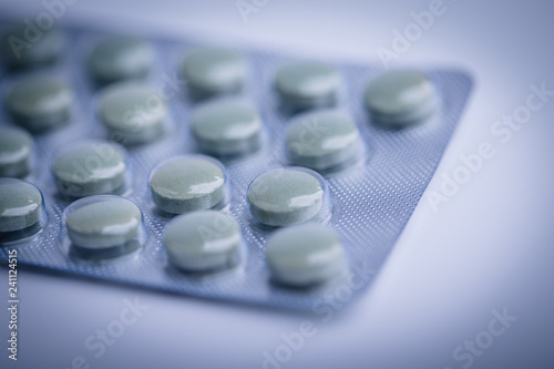 Medicine Tablets Closeup Shot