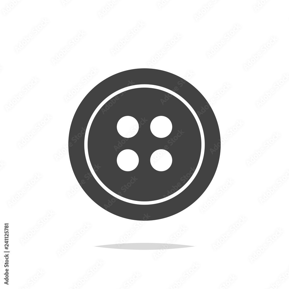 Clothing button icon vector isolated