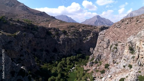 Preveli River and Mountains