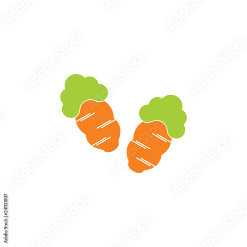 simple carrot colorful design symbol vector