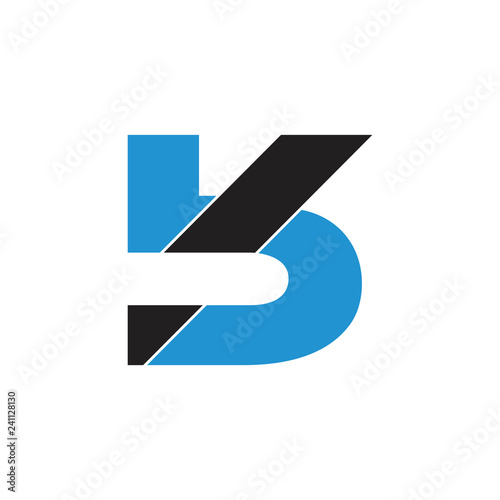 Free Download abstract letter kb simple geometric logo - GFXLoad