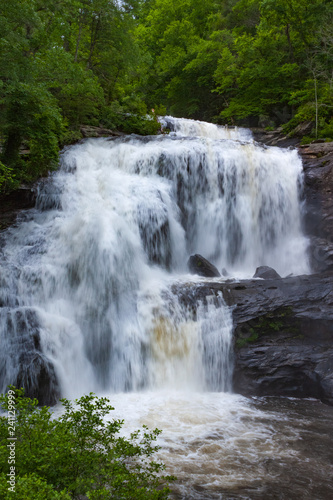 Bald River Falls after a heavy rainfall with a shorter shutter speed to stop the motion of the water