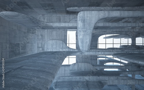 Foto Empty dark abstract concrete smooth interior