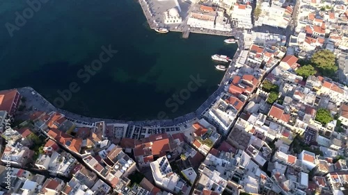 Chania Hafen aus der Luft. Draufsicht