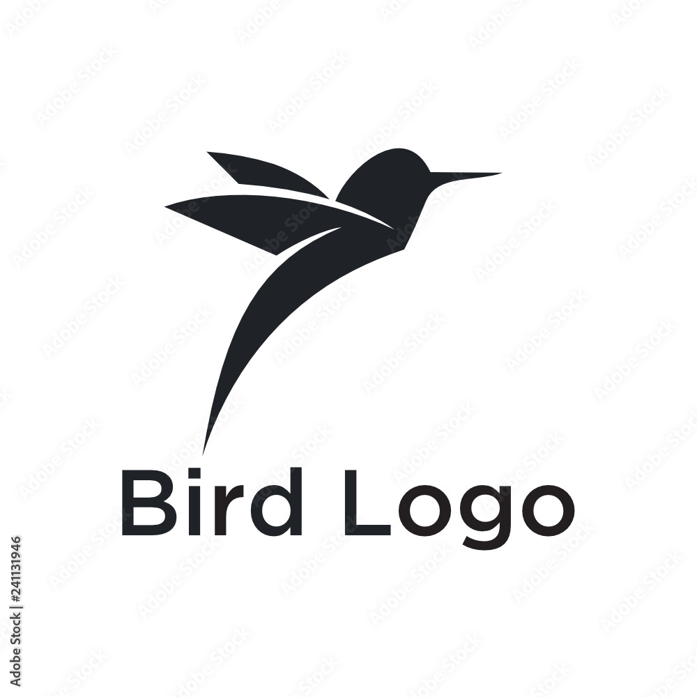 Naklejka premium Abstract Simple Bird with minimalist style logo for your business - Vector
