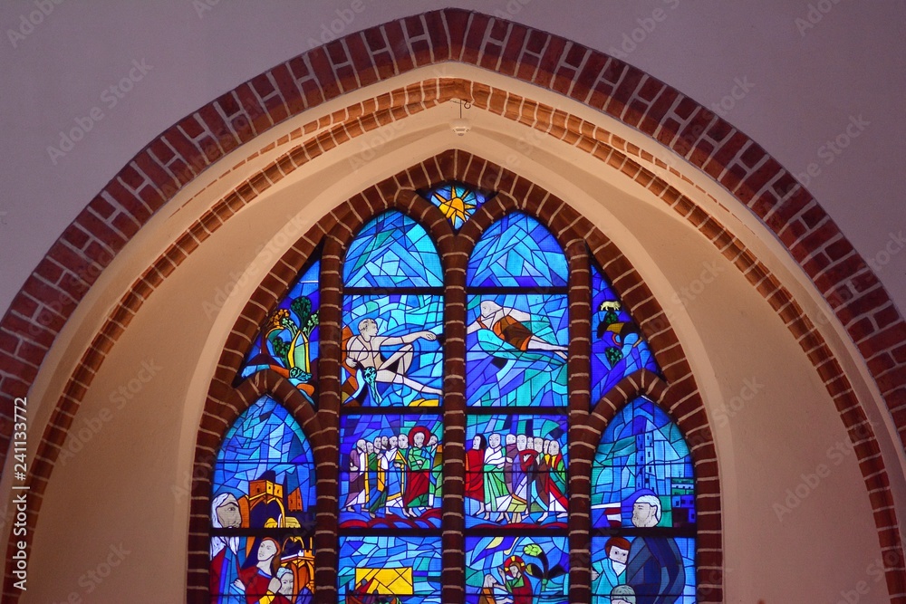 Stained-glass window. 