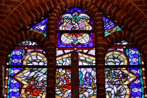 Stained-glass window. 