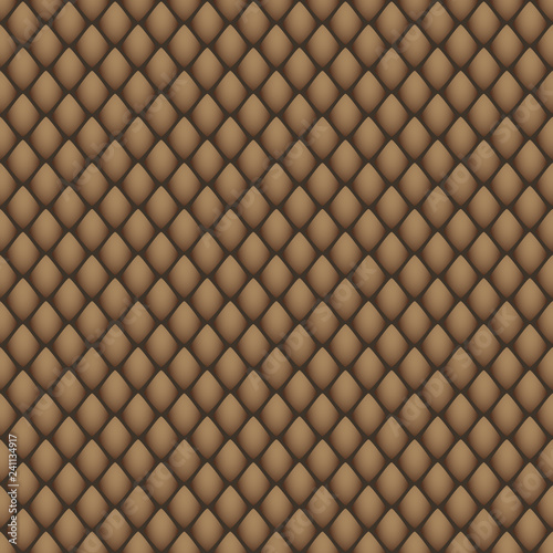 Abstract geometric print in brown tones imitating the skin of a snake