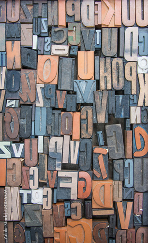 фотографія Alphabet print letters character