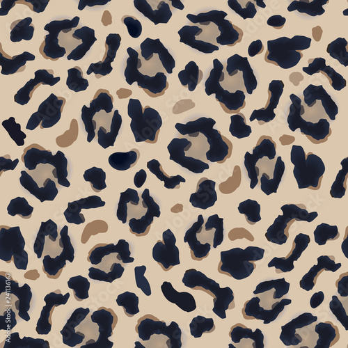 Seamless pattern in brown and beige tones, imitates the skin of a leopard.