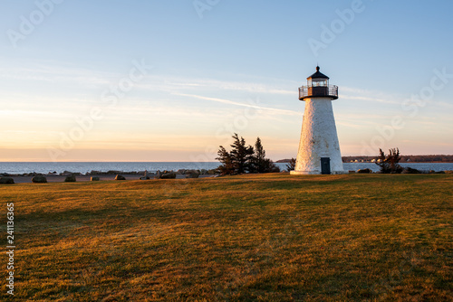 Ned Point Light in Mattapoisett, Mass. at sunrise