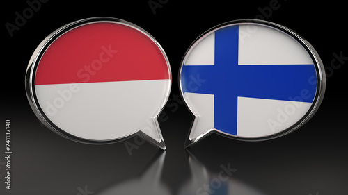 Monaco and Finland flags with Speech Bubbles. 3D illustration Free Download Monaco and Finland flags with Speech Bubbles. 3D illustration - GFXLoad