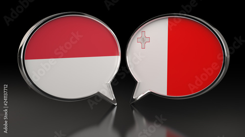 Monaco and Malta flags with Speech Bubbles. 3D illustration Free Download Monaco and Malta flags with Speech Bubbles. 3D illustration - GFXLoad