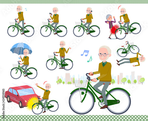 flat type Yellow knit old man White_city cycle
