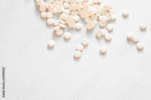 Drug prescription for treatment medication. Antibiotic drugs. Concept of health, treatment, choice, healthy lifestyle