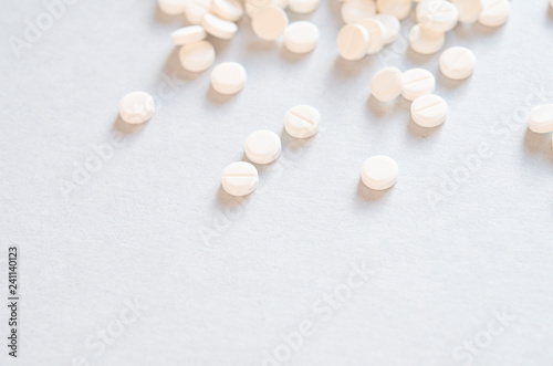 Drug prescription for treatment medication. Antibiotic drugs. Concept of health, treatment, choice, healthy lifestyle