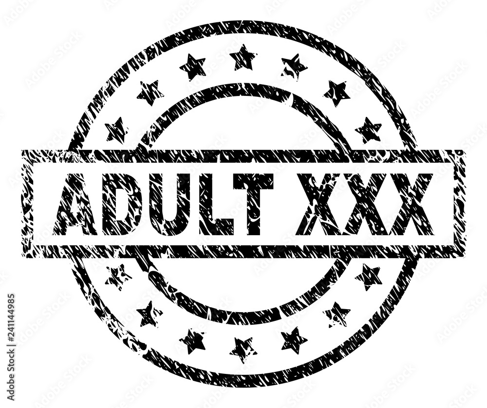 Adult Xxx Stamp Seal Watermark With Distress Style Designed With