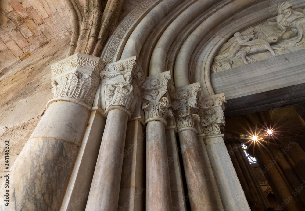 Details of the Cathedral of Tarragona, Catalonia, Spain