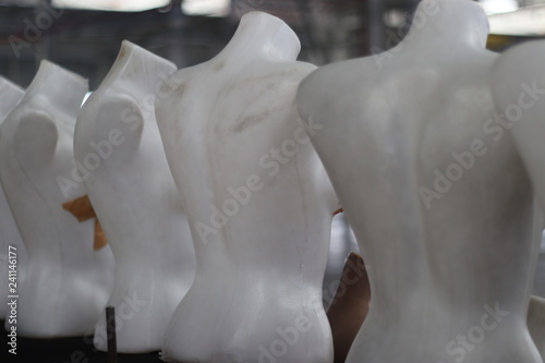 Female Torso Mannequin Form Display Bust White Color