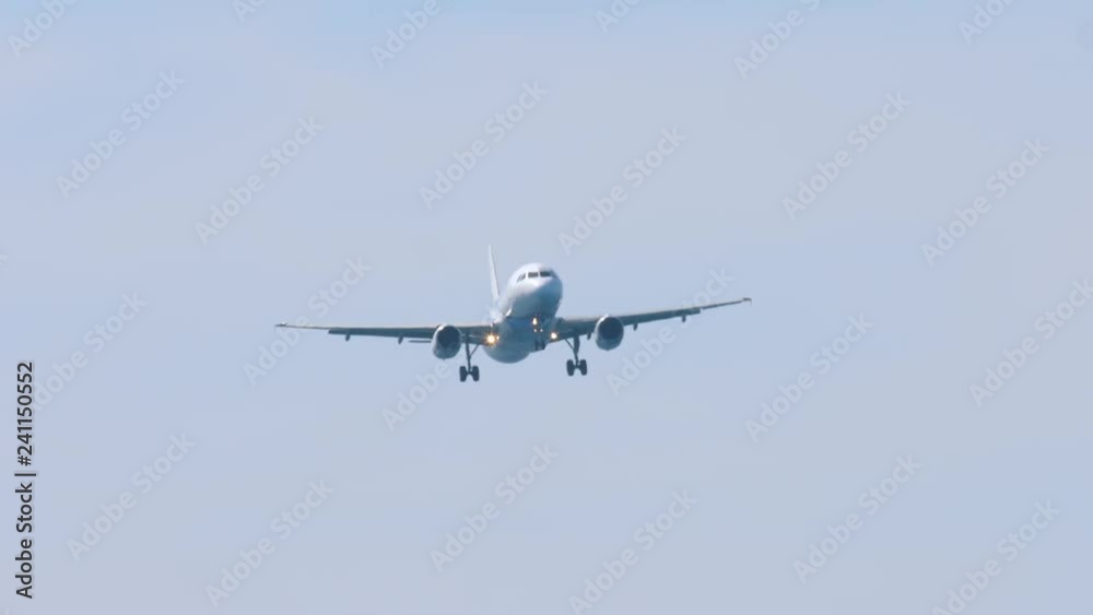 Airplane approaching before landing Airplane approaching before landing